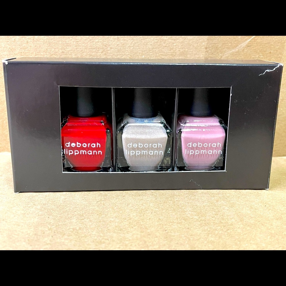 DEBORAH LIPPMANN “3” PIECE NAIL POLISH SET (BNIB)